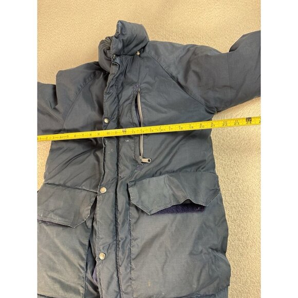 Vintage 80s North Face Blue Puffer Down Parka Jacket Brown Label‎ Size Medium - Picture 10 of 11